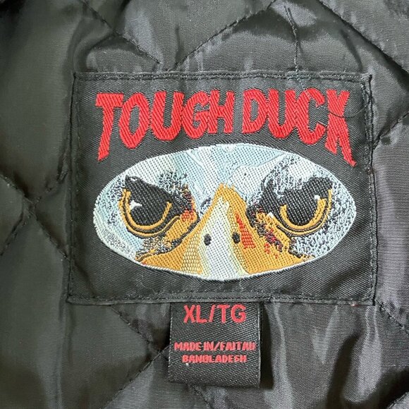 Vintage Tough Duck Canvas Vest Mens XL Brown Home Hardware Quilted Full Zip - Picture 8 of 11